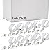 Officeship 100 PCS Clear White Retractable Badge Holder, Retracting Card Reel Bulk Sale