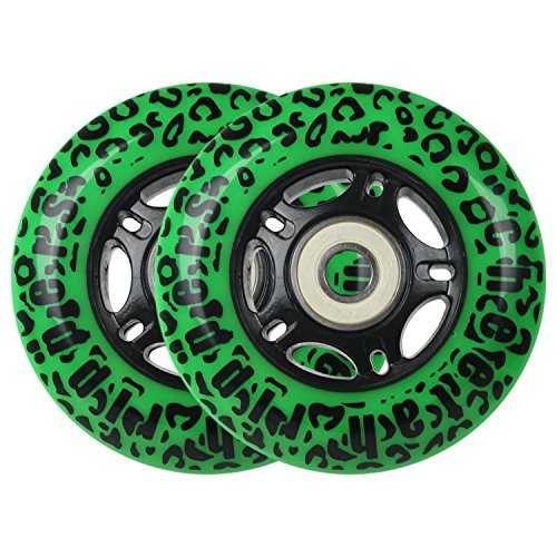 Cheetah Rippers Green Cheetah Wheels For Ripstick Ripstik Wave Board Abec 9 76Mm 89A Outdoor