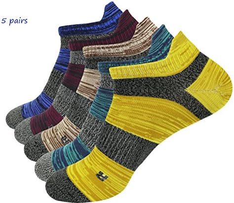 TongXG Men’s 5/10 Pack Colorful Nylon Low Cut Socks (Shoes SIze:7-12, Colorful 5 pairs)