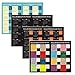 Chris.W 2020 Calendar Stickers Month Tabs for Planner, Bulleting Notebook, Journal, Monthly Index Tabs, 2019.9-2020.12(4 Sets) primary
