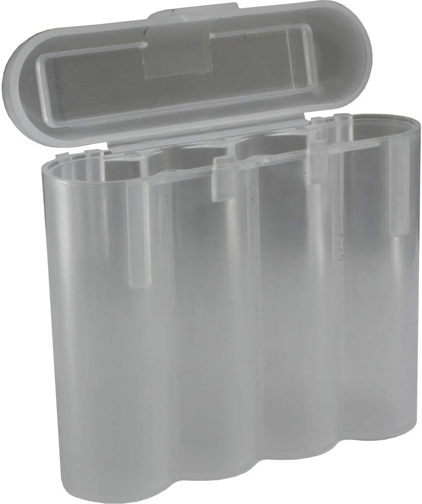 1 Clear 18650 & CR123A 4 Battery Holder Storage Case for 18650 Batteries