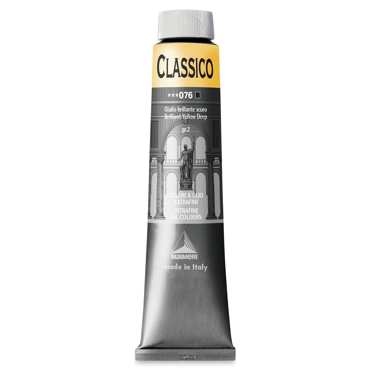 MAIMERI Classico 200 ml, Extra fine Artist Oil Colour, Brilliant Yellow Dark