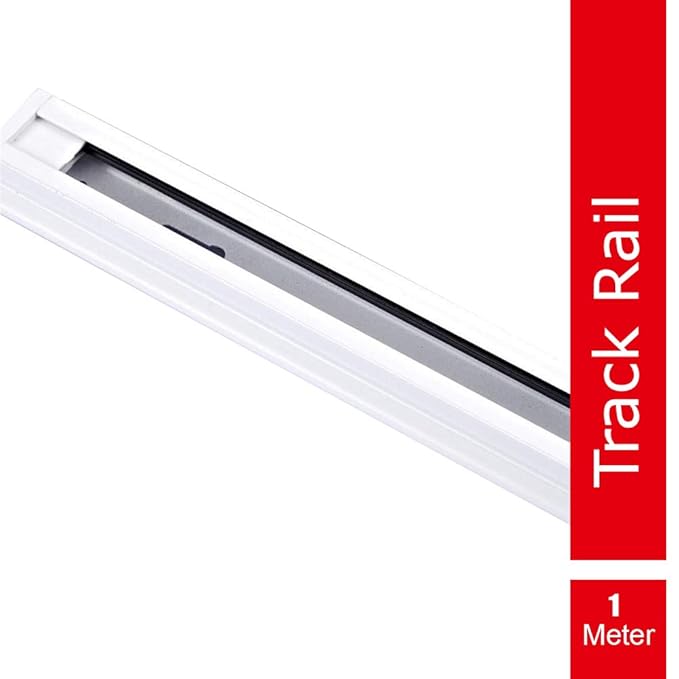 iMee LED Trackline with Connector, 1 Meter trackway for Track Lights, White (1 x 1 Meter)