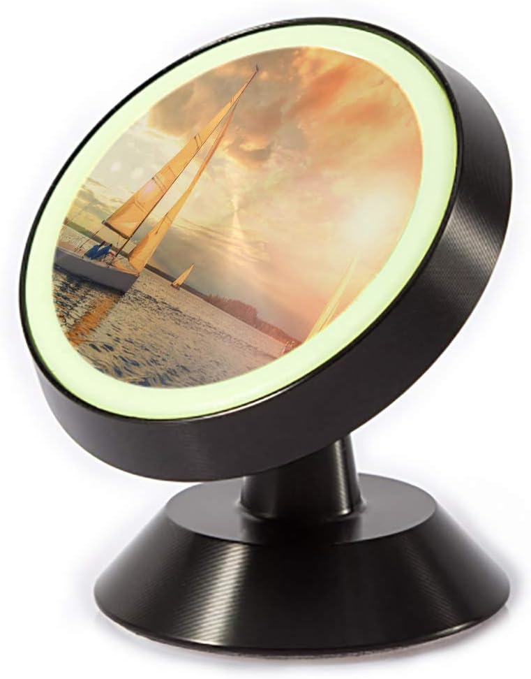 Tinmun Magnetic Phone Car Mount, Sailboat at Sunset Sailing Yacht Universal Car Phone Holder for Dashboard