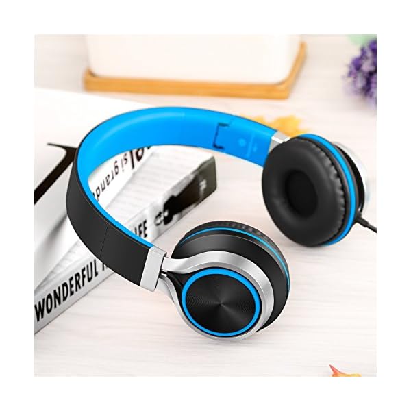 AILIHEN-C8-Foldable-Headphones-with-Microphone-and-Volume-Control-Lightweight-Stereo-Headsets-for-iPad-35mm-Android-Cellphones-Smartphones-Laptop-Computer-Mp3-BlackBlue Ailihen C8 Foldable Headphones with Microphone and Volume Control Lightweight Stereo Headsets for iPad 3.5mm Android…