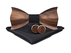 Pre-Tied Wood Bow Ties Set for Men Big Boys with