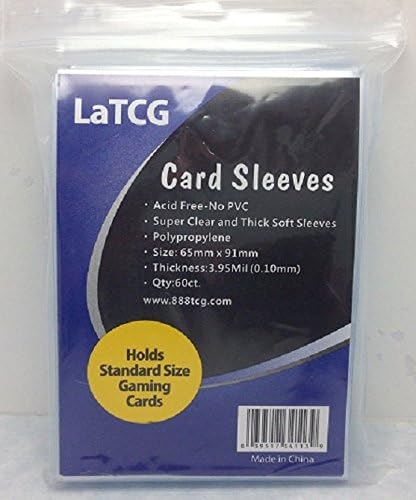 60 LaTCG Clear Pokemon/Magic the Gathering/Other Standard TCG Perfect Size Deck Protector Sleeves