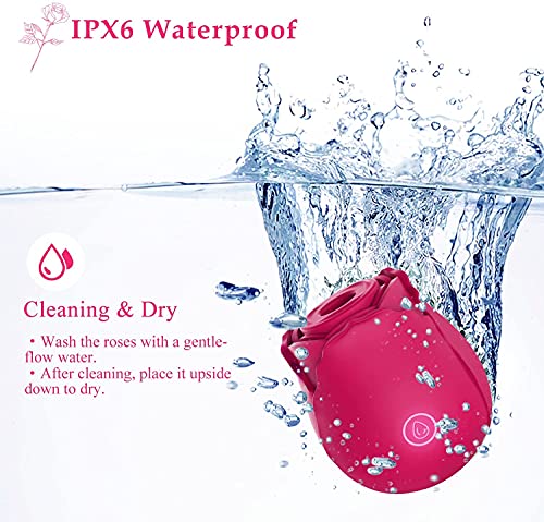 Yoaiv 2021 New Rose Toy for Women, (Red) Gift for Girlfriend, 10 Gears USB Washable Waterproof