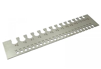 Thermo Stainless Steel Handy Rectangular Wire Gauge/Sizer in British & Metric