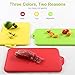 zanmini Color-Code Cutting Boards for Kitchen, Dishwasher-Safe Chopping Boards Set of 3, with Non-Slip Feet and Handing Hole Stand, BPA-Free, FDA Approved, Eco Friendly