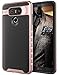 E LV Case for LG G6 - Hybrid [Scratch/Dust Proof] Armor Defender Slim Shock-Absorption Bumper Case for LG G6 (2017) - [Black/Rose Gold]