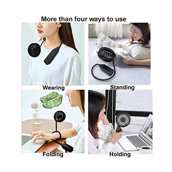 FANSIR-Portable-Fan-Hand-Free-USB-Mini-Fan-Neck-Fan-Rechargeable-Wearable-Neckband-Fan-Personal-Hand-Held-Stroller-Fan-Desk-Fan-Foldable-Sport-Fan-with-3-Speeds-for-Travel-Outdoor-Office-Upgraded FANSIR Portable Fan Hand Free USB Mini Fan, Neck Fan Rechargeable Wearable Neckband Fan Personal Hand Held Stroller Fan…
