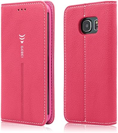 Galaxy S7 Edge Wallet Case, Gebei [Silkworm Series] Slim Fit, Card Pocket, Magnetic Closure, Stand Feature, Premium PU Leather Flip Wallet Case for Samsung Galaxy S7 Edge (Rose Gold)
