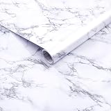 Arthome Marble Paper 90x305cm Self Adhesive Wallpaper White Gray Granite