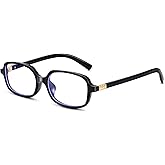 Pro Acme Retro Rectangle Glasses for Women Men Small Square Blue Light Blocking Glasses