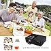 Mini Projector -(Newest Version) 50% Brighter Video Projector Full HD LED with 180'' Display and 1080P Support, Compatible with Smartphone, Fire TV Stick, PS4, HDMI, VGA, TF, AV And USB