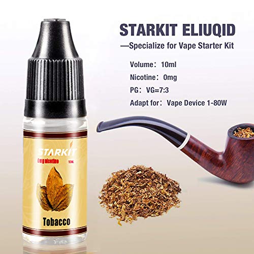 STARKIT® E Liquids 5 X 10ml,Tabak Geschmack für E Zigarette Starter Set SMOK E Shisha, E liquid Aroma PG70% VG30% 0mg… – Bild 4