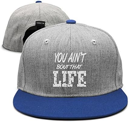 HRTER HRGW Flat Bill You Aint Bout' That Life Hip Hop Hat Baseball Cap For Unisex