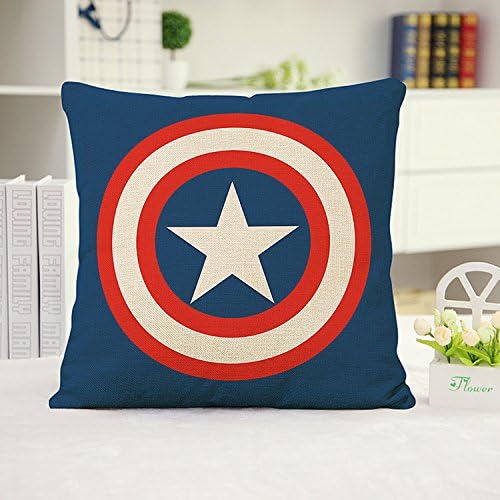 MAYUAN520 Decorative Pillows Avengers Linen Pillowcases Superman Captain America Green Lantern Cushion Cover Cushion Set Nordic Waist By Decorative Pillows,45Cm X 45Cm,7