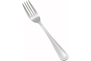 Winco 0005-06 12-Piece Dots Salad Fork Set, 18-0 Stainless Steel