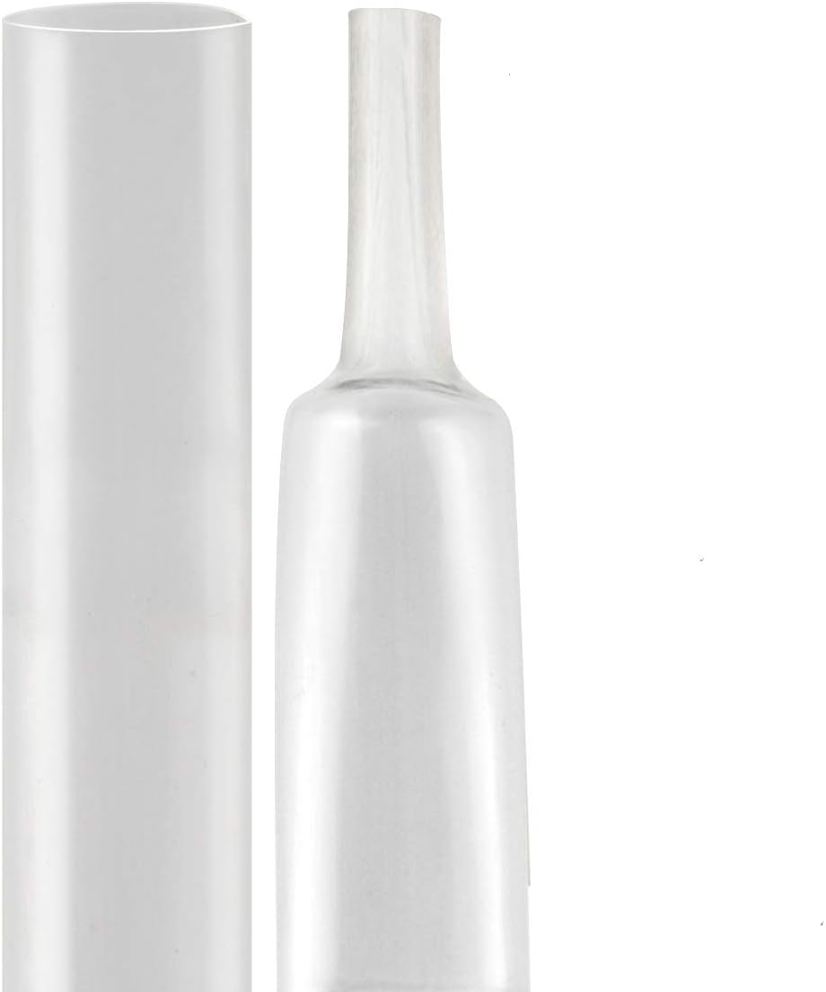 XHF 1/2 inch (13mm) 3:1 Waterproof Heat Shrink Tubing Marine Grade Wire Cable Adhesive Lined Tube Insulation Seal Against Moisture Corrosion and Air Leakage, 4 Ft Clear