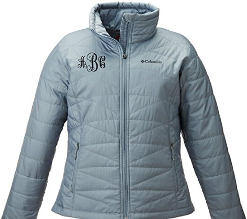 Monogrammed Columbia Women's Mighty Lite III Insulated Jacket (Medium, TRADEWINDS GREY)
