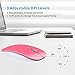 TENMOS T9 Silent Wireless Mouse, 2.4G Ultra Slim Portable Travel Mouse Optical Computer Mice with USB Receiver Type-C Compatible with Notebook, PC, Laptop, Computer (Pink)