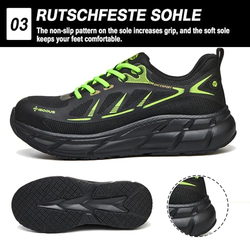 Safety Shoes Men Work Sneakers Women Comfortable Lightweight Safety Shoes with Breathable Steel Toe Caps