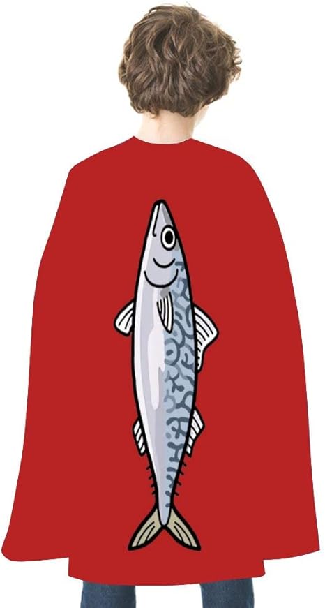 Amazon Co Jp マント 鯖 サカナ サバ ローブ ブラッマント コスチューム コスプレ服 柔らかい リバーシブル 子供服 カラーマントプレゼント ハロウィン クリスマス こどもの日 肩下約70 ホビー 通販