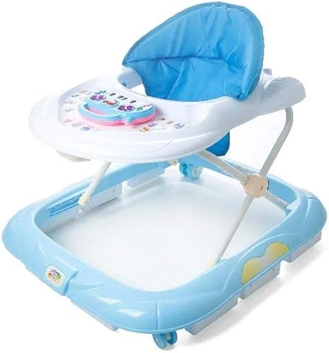 Andador Infantil Didático Interativo Atividades Musical Pianinho Baby Style - Azul
