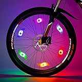 Willceal Bike Spoke Light 6PCS, Bike Wheel Light,Tyre Wire Right with 6 LED Flash Model Neon Lamps,Bike Safety Alarm Light.