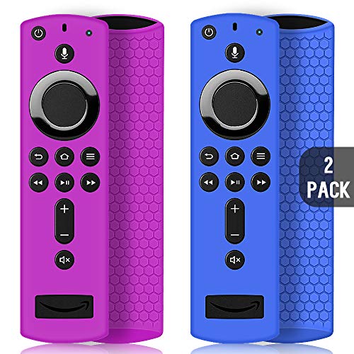 2 Pack Remote Case/Cover for Fire TV Stick 4K,Protective Silicone