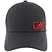 adidas mens Structured Men s amplifier stretch fit cap, Night Grey/Scarlet, Medium-Large US