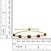 Gem Stone King 7X5MM Oval Cut Gemstone Birthstone and Accent Lab Grown Diamond Tennis Bracelet For Women In 18K Yellow Gold Plated Silver | Adjustable Bolo Bracelet For Women | Easy-On Easy-Off