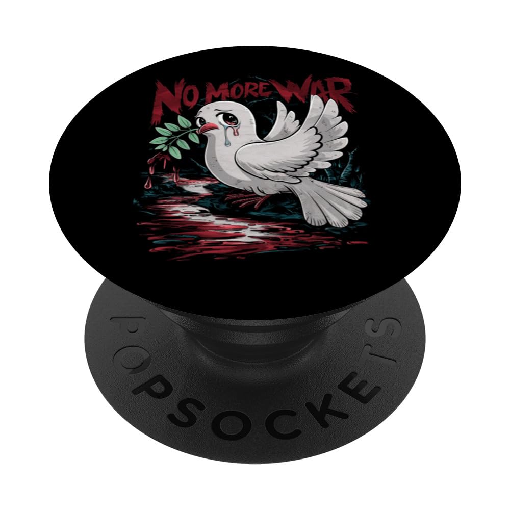 Peaceful Dove Carrying Olive Leaf Advocacy Message PopSockets Swappable PopGrip