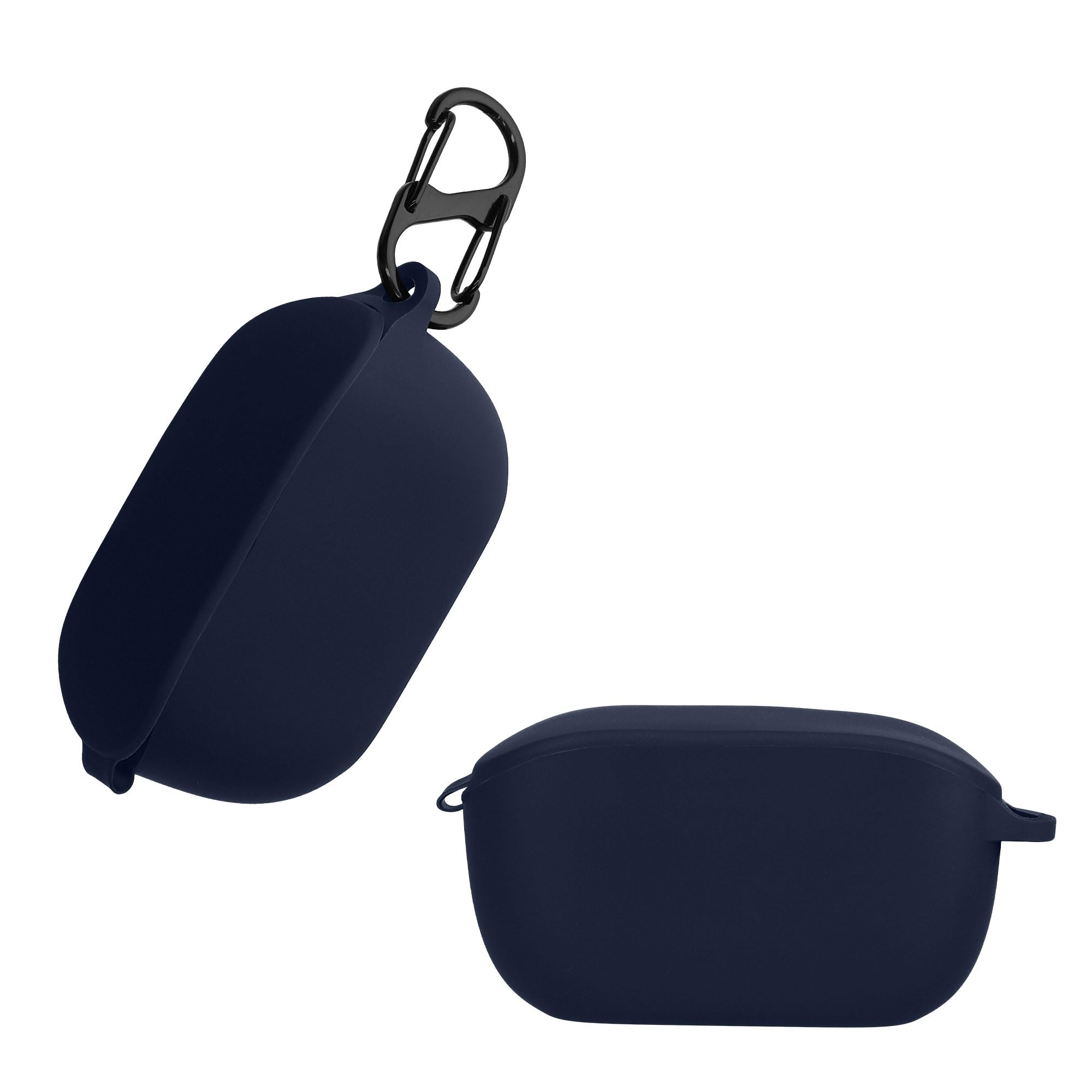 kwmobile Case Compatible with JBL Wave 100TWS Case - Silicone Cover Holder for Earbuds - Dark Blue