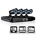 Night Owl Security AHD7-841 8 Channel Smart Video System with 1 TB HDD and 4x720p HD Cameras (Black)
