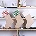 YYout 3 Pack Natural Burlap Christmas Stockings for Classic Holiday Decoration and Gift Holder, with 1 Pcs Personalized Jumbo Santa Bag (4 Pack)