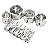 LoveisCool 12 Pack 6-50mm Diamond Holesaw Drill Bit Extractor Remover Tools Hole Saws for Glass,Porcelain and Ceramic Tile