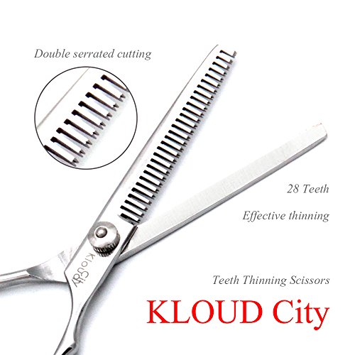 KLOUD City® Professional Hair Cutting Scissors Shears (Teeth Thinning Scissors)