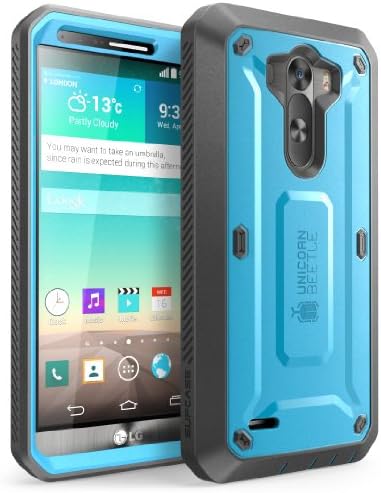 LG G3 Case, SUPCASE [Heavy Duty] LG G3 Case [Unicorn Beetle PRO Series] Full-body Rugged Hybrid Protective Case with Built-in Screen Protector (Blue/Black), Dual Layer Design + Impact Resistant Bumper