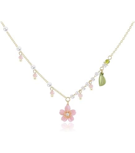 Amazon.com: KOZUKI Sakura necklace cherry blossom necklace sakura