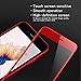 iPhone 7 Plus Screen Protector Tempered Glass 3D Full Coverage, Fingerprint-Proof and Scratch Resistant iPhone 7 Plus Tempered Glass - Red by Meidu
