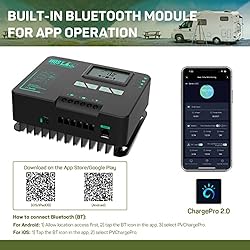 HQST MPPT Solar Charge Controller 20 Amp Negative