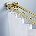 Bathroom Shower Curtain Rings – Best Heavy Duty Gold Roller Ball Hooks - Stainless Steel and Brass Finish – Easy Glide Set of 12 Pieces for Women & Men – Rust, Corrosion & Friction-Free – - Unconditional