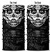 Skull Face Mask for Women Men Dust Wind UV Sun Protection Seamless Bandana Face Mask for Rave Festival Motorcycle Riding Biker Fishing Hunting Outdoor Running 3D Tube Mask (Gray Flower Face Women)