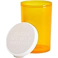 Juvale 50 Pack Empty Pill Bottles with Caps for Prescription Medication, 20-Dram Plastic Medicine Containers (Orange)