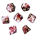 Polyhedral 7-DND Dice Set, Gem Red Dice Sets For RPG MTG Table Games Dice, D4 D6 D8 D102 D12 D20 of Ruby Dice