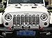 Hooke Road Clip-in Grill Inserts Silver Chrome Front Grille Covers for 2007-2015 Jeep Wrangler JK & Unlimited (Pack of 7)