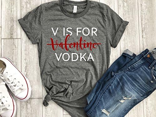 Valentines day holiday womens love shirt arrow tee gift for her vodka shirt